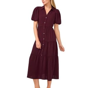 Elegant Burgundy Dress